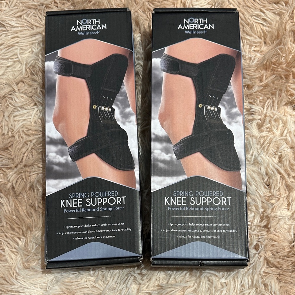 Spring Powered Knee Support - Black - Picture 4 of 6